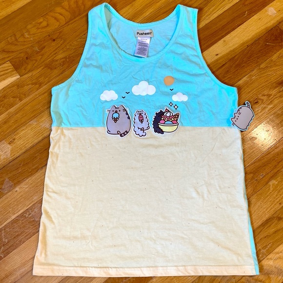 Pusheen Tops Nwt Pusheen Exclusive Beach Cats Tank Poshmark